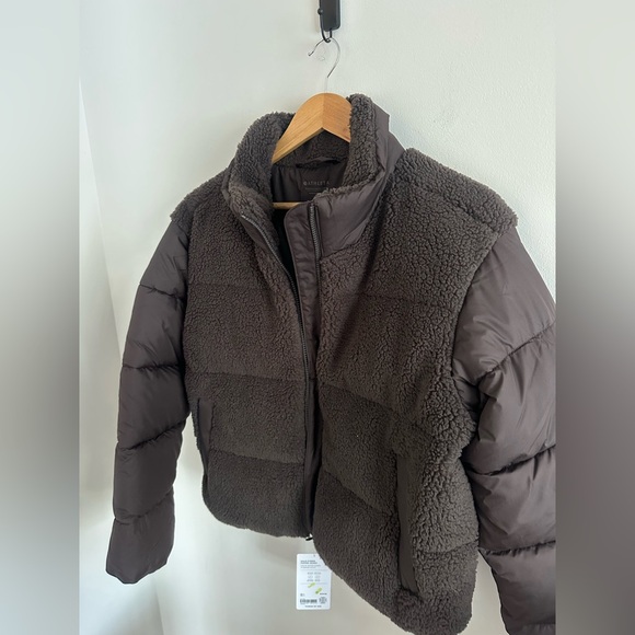 NWT Athleta brown Halo hybrid‎ puffer jacket size medium - Picture 5 of 10